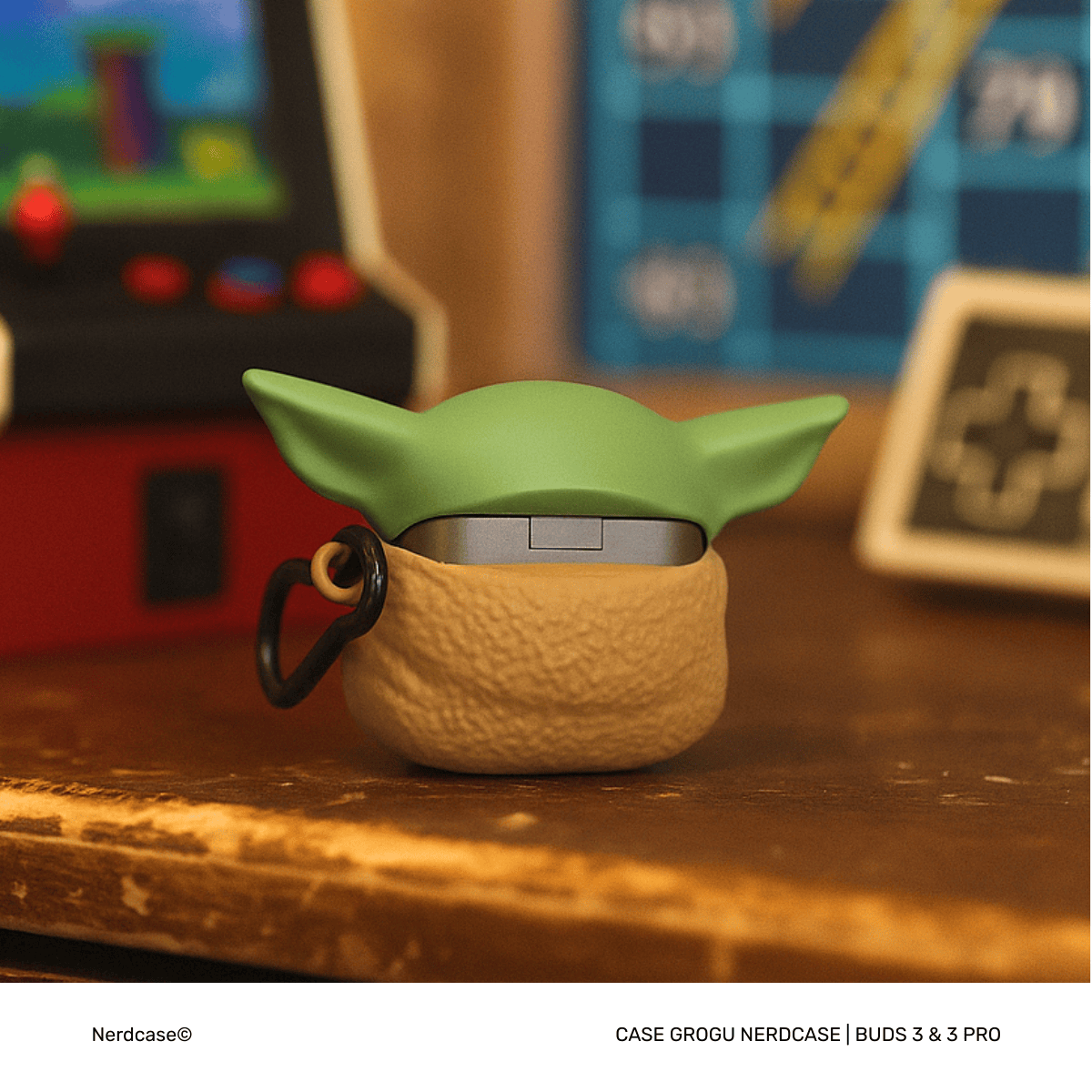 Capa Protetora Nerdcase Compatível com Samsung Galaxy Buds 3/3 Pro, Baby Yoda