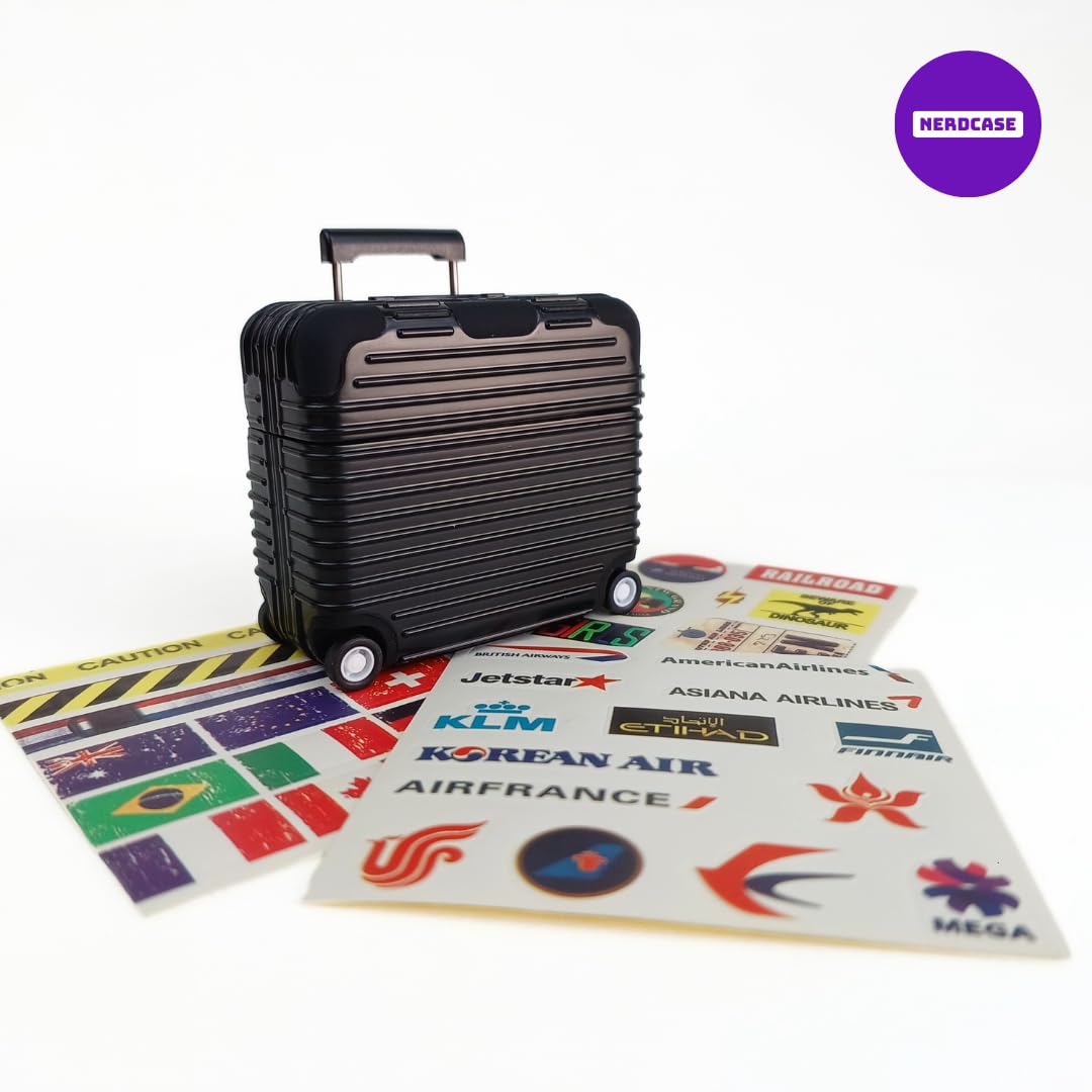 Case Mala Viagem + Adesivos Compatível com AirPods 3