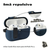 Capa Protetora de Silicone Nerdcase para AirPods Pro 3, Suporte Adaptado, Urban Suede Azul Jeans