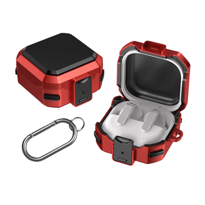 Capa Protetora Nerdcase para Galaxy Buds 4, Buds 4 Pro, Silicone Premium Resistente, Vermelha