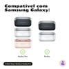 Kit Limpador para Fones e Capa Protetora Urban Nerdcas para Samsung Galaxy Buds 4, Cinza, Com Suporte Adaptado