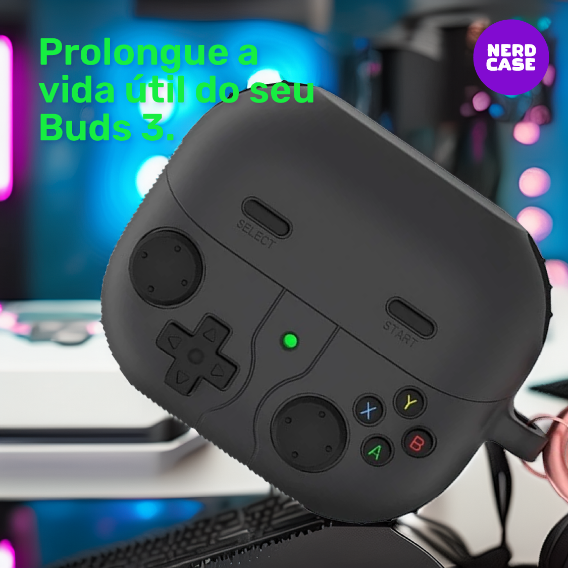 Case Controle Videogame para Buds 3 & Pro 3