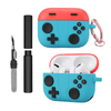 Kit Limpador para Fones e Capa Protetora de Silicone Nerdcase para AirPods Pro 3, Controle Gamer Azul