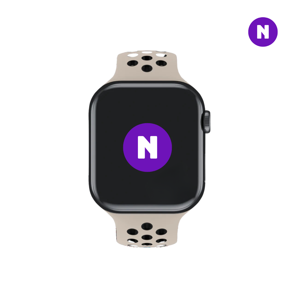 Pulseira 42/44/45/49mm para Apple Watch, Bege/Preto
