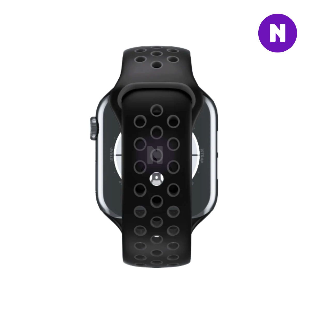 Pulseira 42/44/45/49mm para Apple Watch, Preto/Cinza