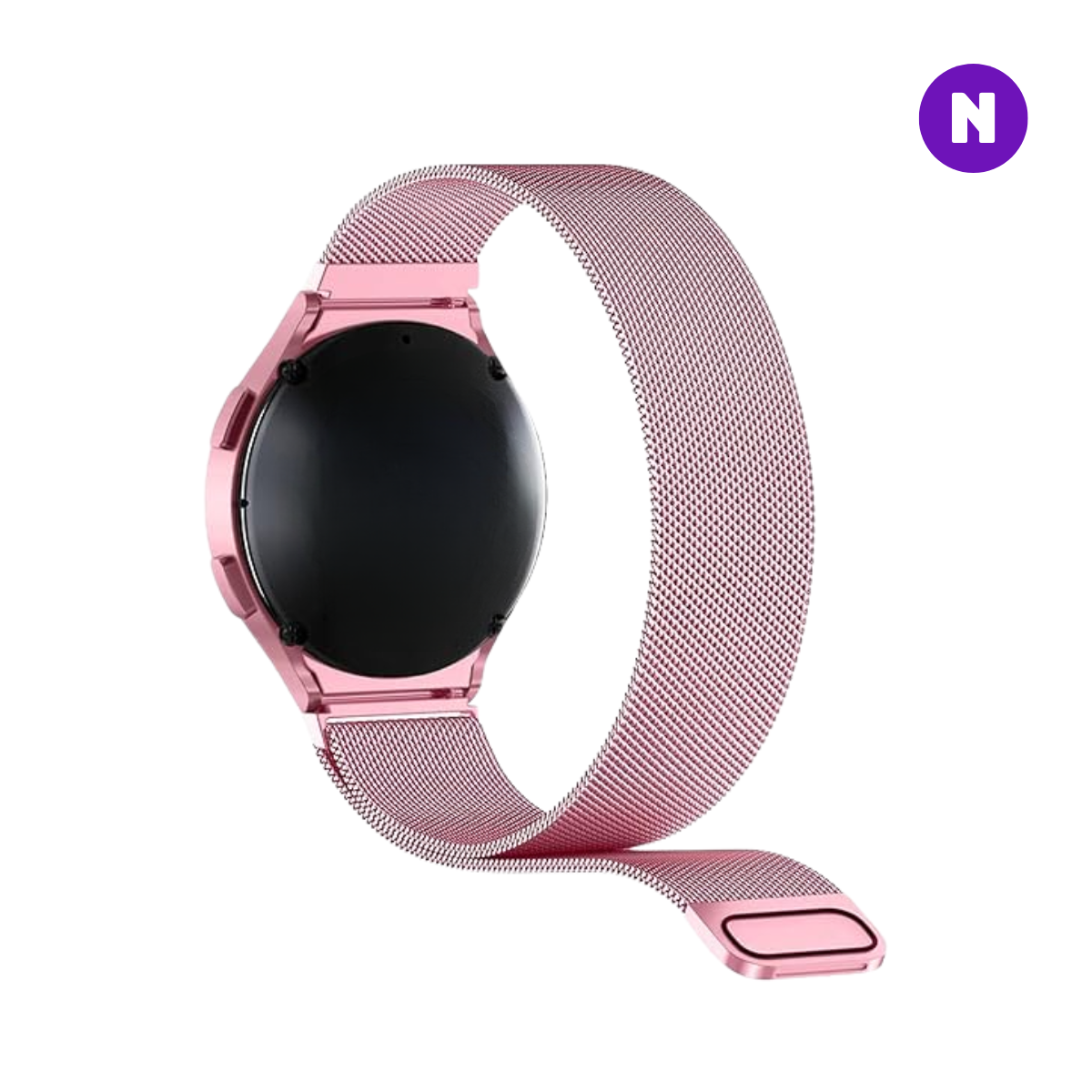 Pulseira 20mm entre Pinos para Samsung Galaxy Watch, Metal, Rosê