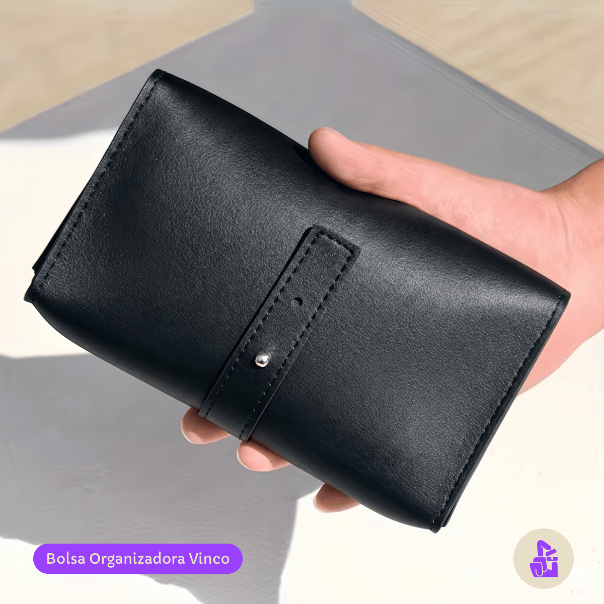 Bolsa, Necessaire Organizadora Vinco Nerdcase, Couro PU, 18x12 cm, Preta