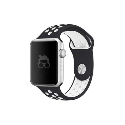 Pulseira 42/44/45/49mm para Apple Watch, Preto/Branco