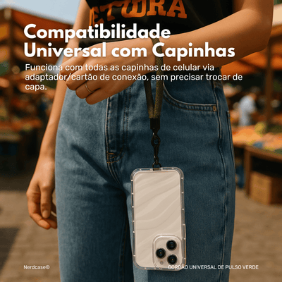 Cordão Universal Nerdcase de Pulso para Celular, Verde