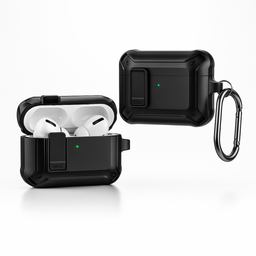Capa Protetora Armour Nerdcase para Airpods Pro 3, Resistente Preta
