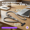 Cordão para celular Universal Nerdcase, 2 em 1, Pulso e Pescoço, Cinza (1,20m)