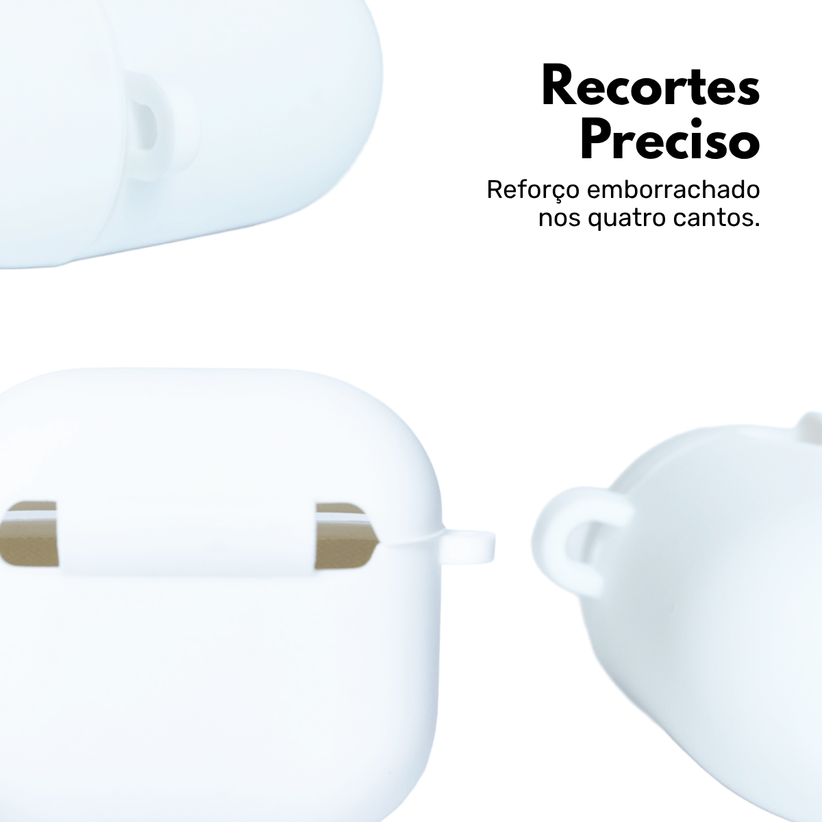 Case Protetora Silicone Premium para AirPods 4 Branca