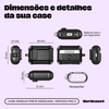Capa Protetora Armour Nerdcase para Airpods Pro 3, Resistente Preta