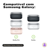 Kit Limpador para Fones e Capa Protetora Nerdcase para Samsung Galaxy Buds 4, Silicone, Robô Preto