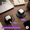 Kit Limpador para fones e Capa Nerdcase para Galaxy Buds FE, Core, 2, Pro e Live, Suporte, Resistente Transparente