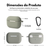 Capa Protetora Nerdcase de Silicone, Compatível com AirPods Pro, Cinza