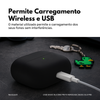 Case de Silicone Preta para Buds 3 e 3 Pro
