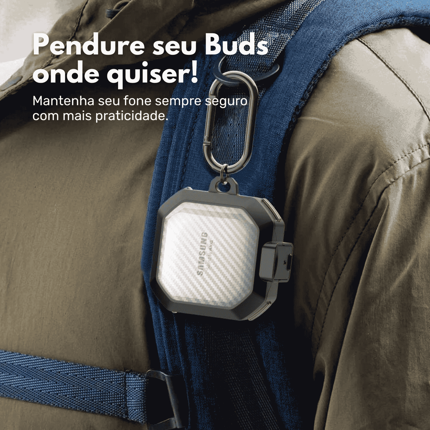 Case com Proteção à Prova de Impactos para seus Galaxy Buds — Sem esconder o design
