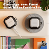 Kit Limpador para fones e Capa Nerdcase para Galaxy Buds FE, Core, 2, Pro e Live, Suporte, Resistente Transparente