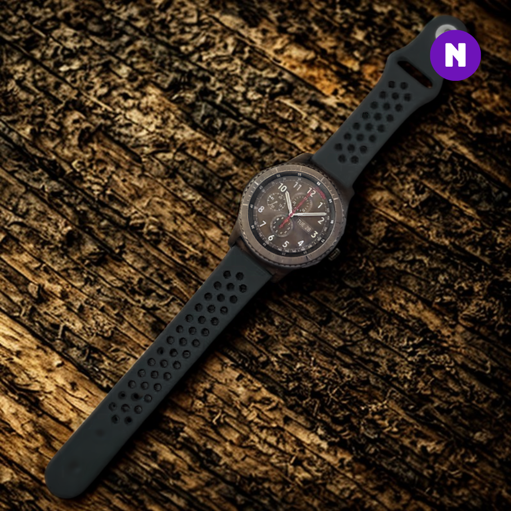 Pulseira 20mm entre Pinos para Samsung Galaxy Watch, Preto