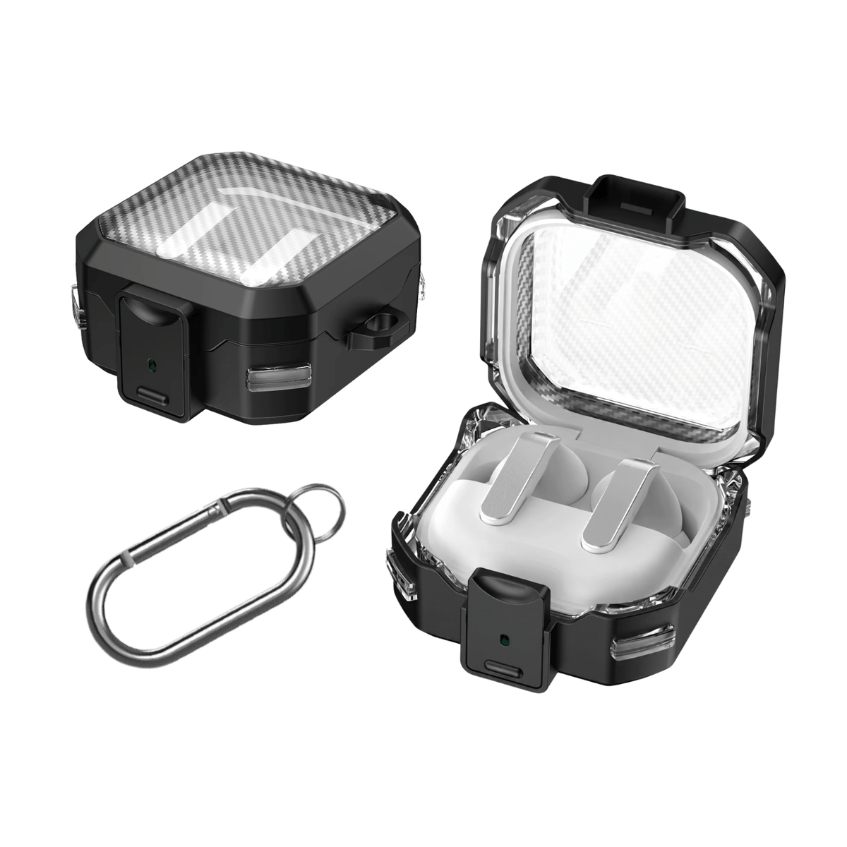 Capa Protetora Nerdcase para Samsung Galaxy Buds 4, Buds 4 Pro, Silicone Premium Resistente, Transparente