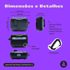 Capa Protetora Airtrek Nerdcase para AirPods Pro 3, Suporte Adaptado, Preto