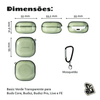 Capa Protetora Nerdcase para Samsung Galaxy Buds 2, Core, FE, Live e Pro, Silicone, Verde Transparente