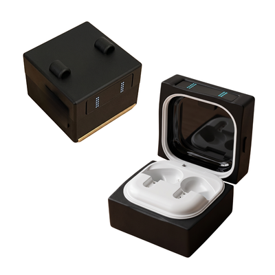 Capa Protetora Nerdcase para Samsung Galaxy Buds 4, Silicone, Robô Preto
