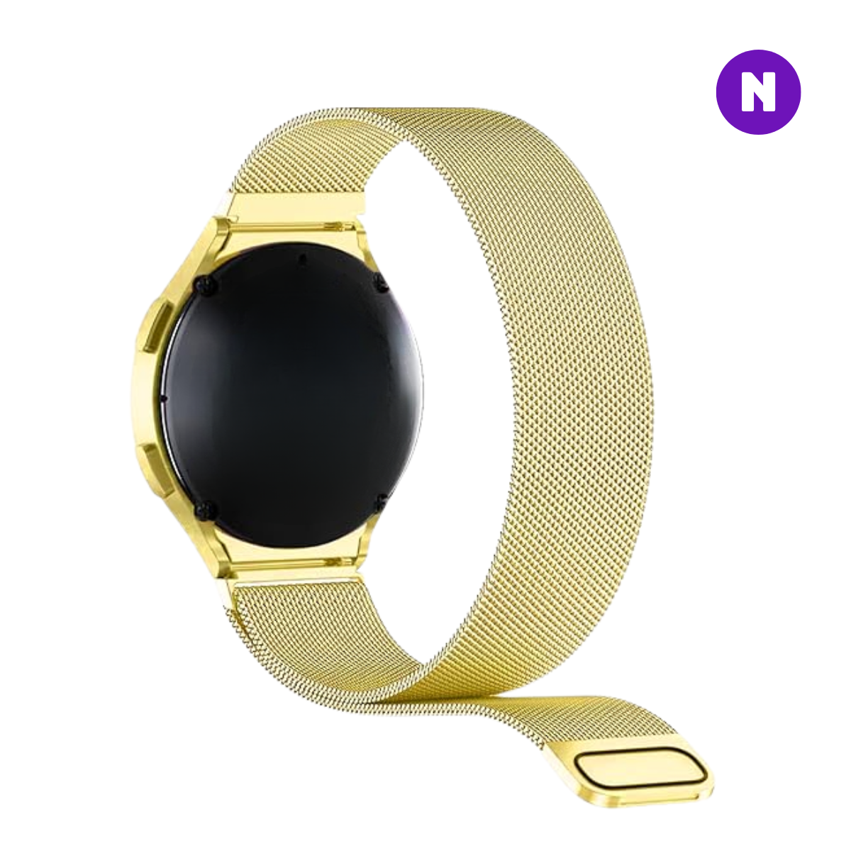 Pulseira 20mm entre Pinos para Samsung Galaxy Watch, Metal, Dourado