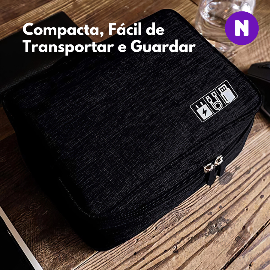 Bolsa Organizadora para Cabos Preta