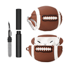 Kit Limpador para Fones e Capa Protetora Nerdcase para AirPods Pro 1 e 2, Silicone, Bola de Futebol Americano