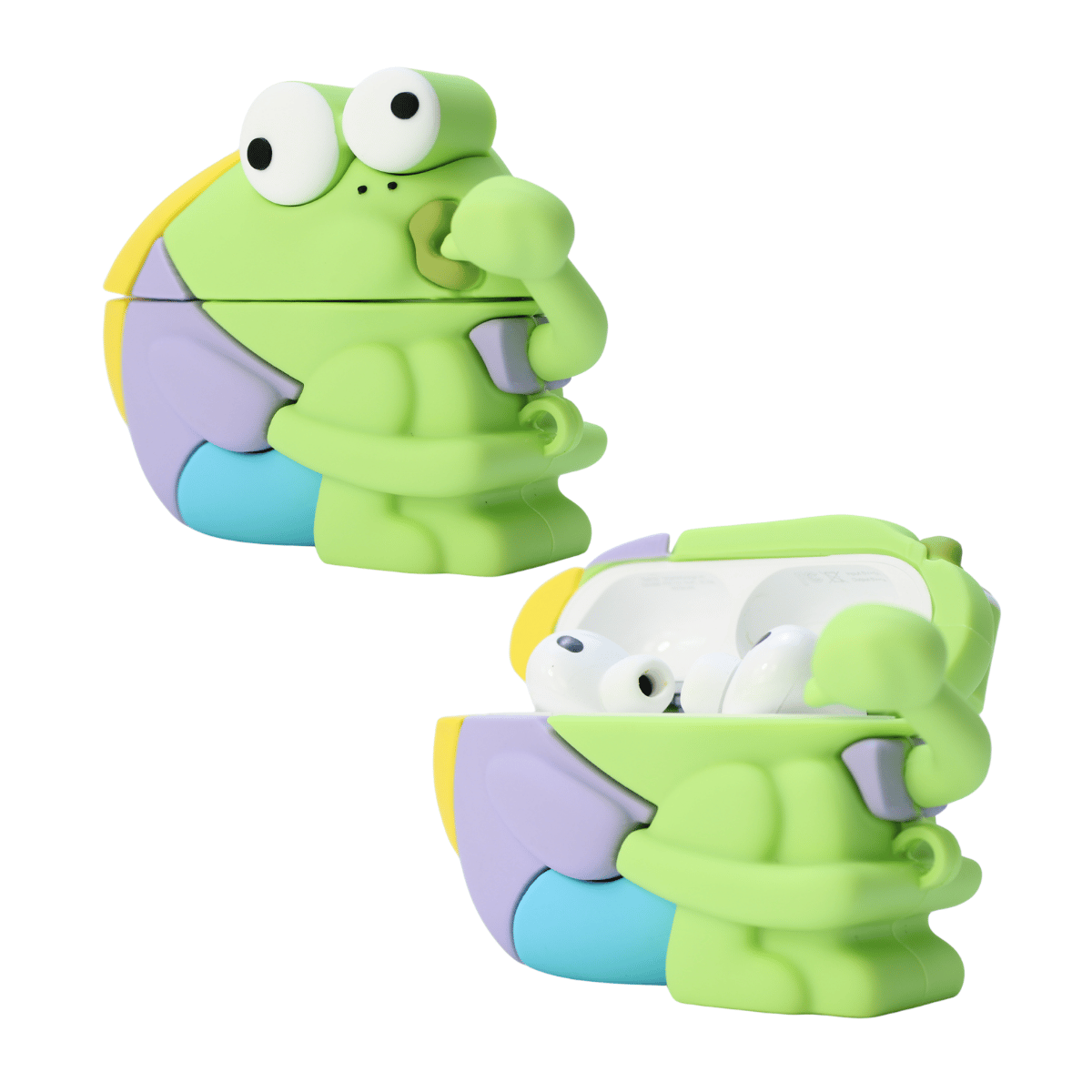 Capa Protetora de Silicone Nerdcase para AirPods Pro 3, Peixe Froggy