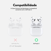 Capa Resistente Armour Nerdcase, Compatível com AirPods 4, Branca e Preta