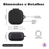 Capa Protetora Nerdcase para Samsung Galaxy Buds 4, Silicone Preto