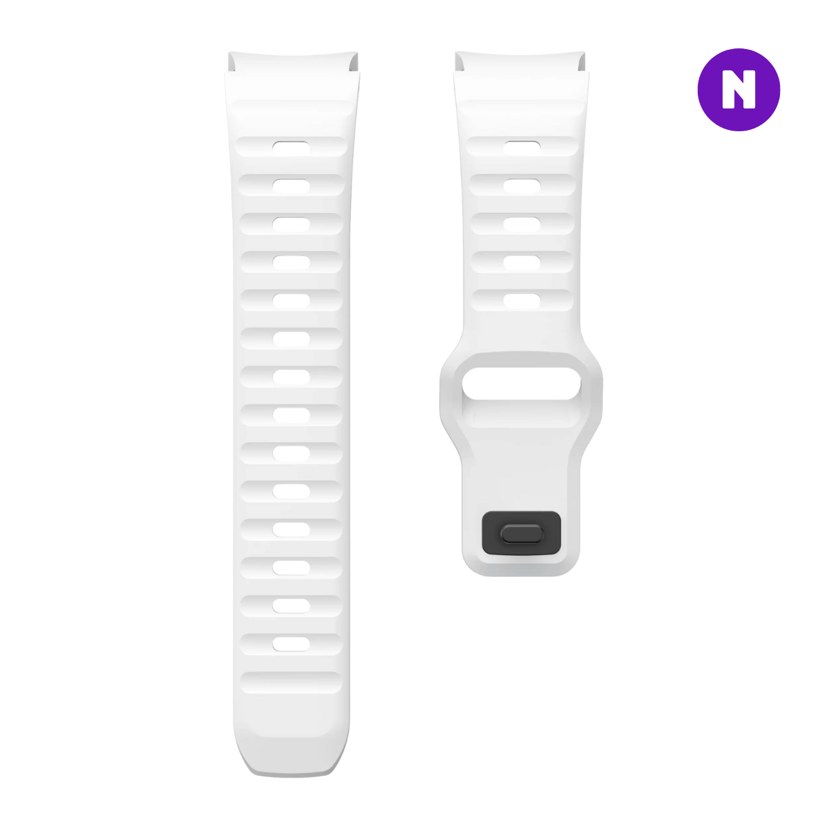 Pulseira 20mm entre Pinos para Samsung Galaxy Watch, Silicone, Branco