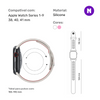 Pulseira 38/40/41mm para Apple Watch, Branco/Rosa