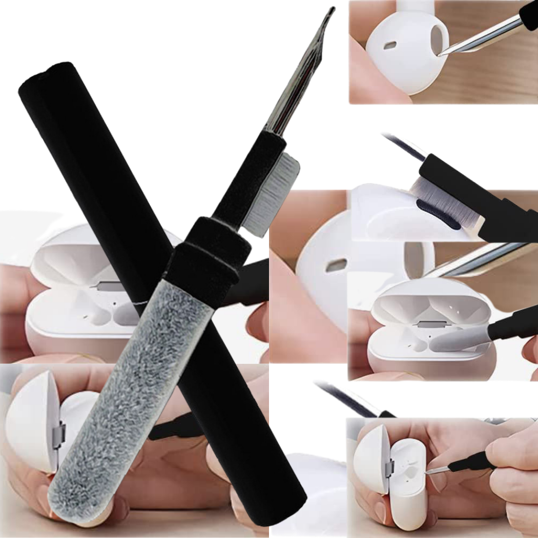 Capa Nerdcase para AirPods 4 e Limpador, Formato Mala de Viagem