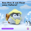 Kit Limpador para Fones e Capa Protetora Nerdcase para AirPods Pro 3, Pinguim Aventureiro