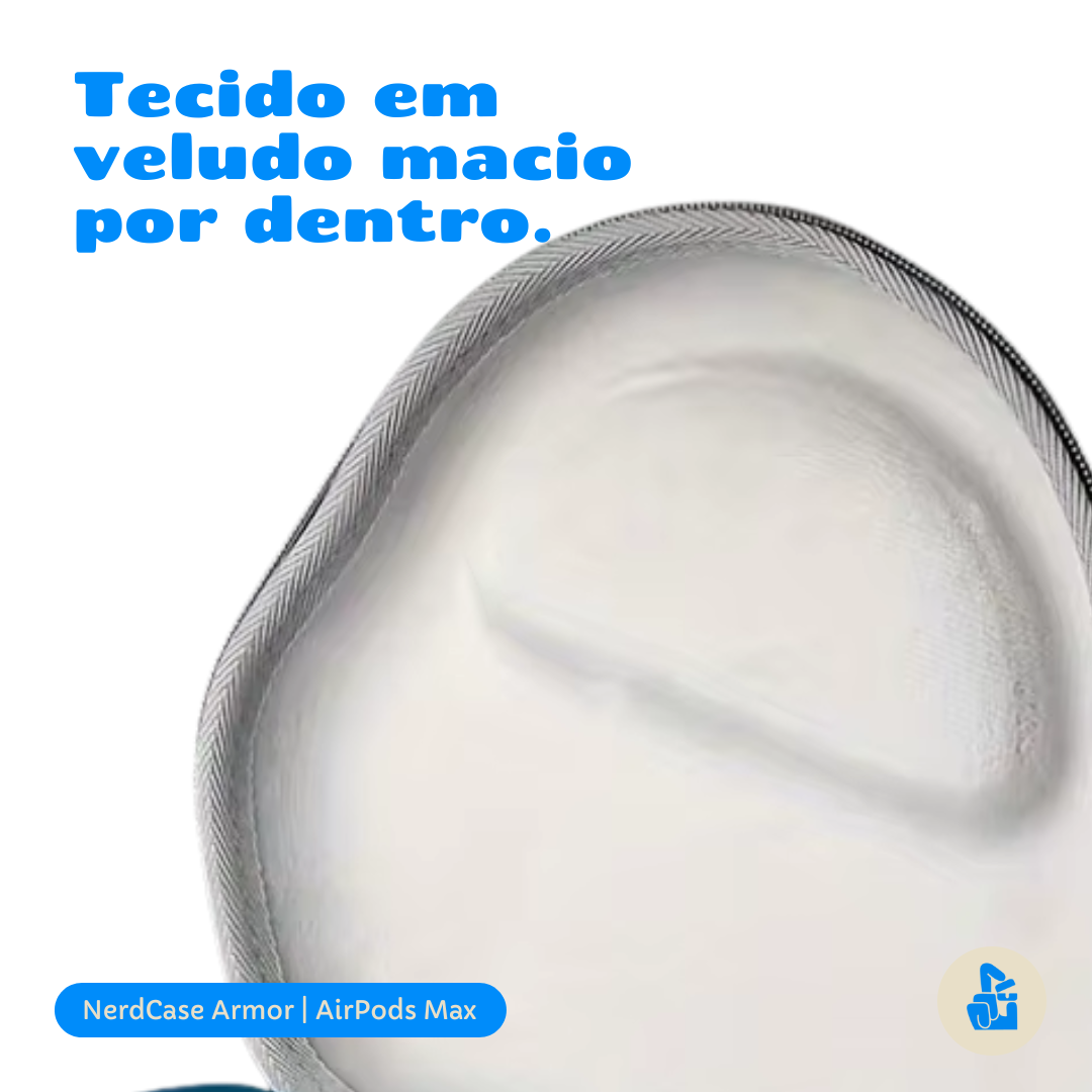 Capa Estojo Nerdcase para Airpods Max, Cinza
