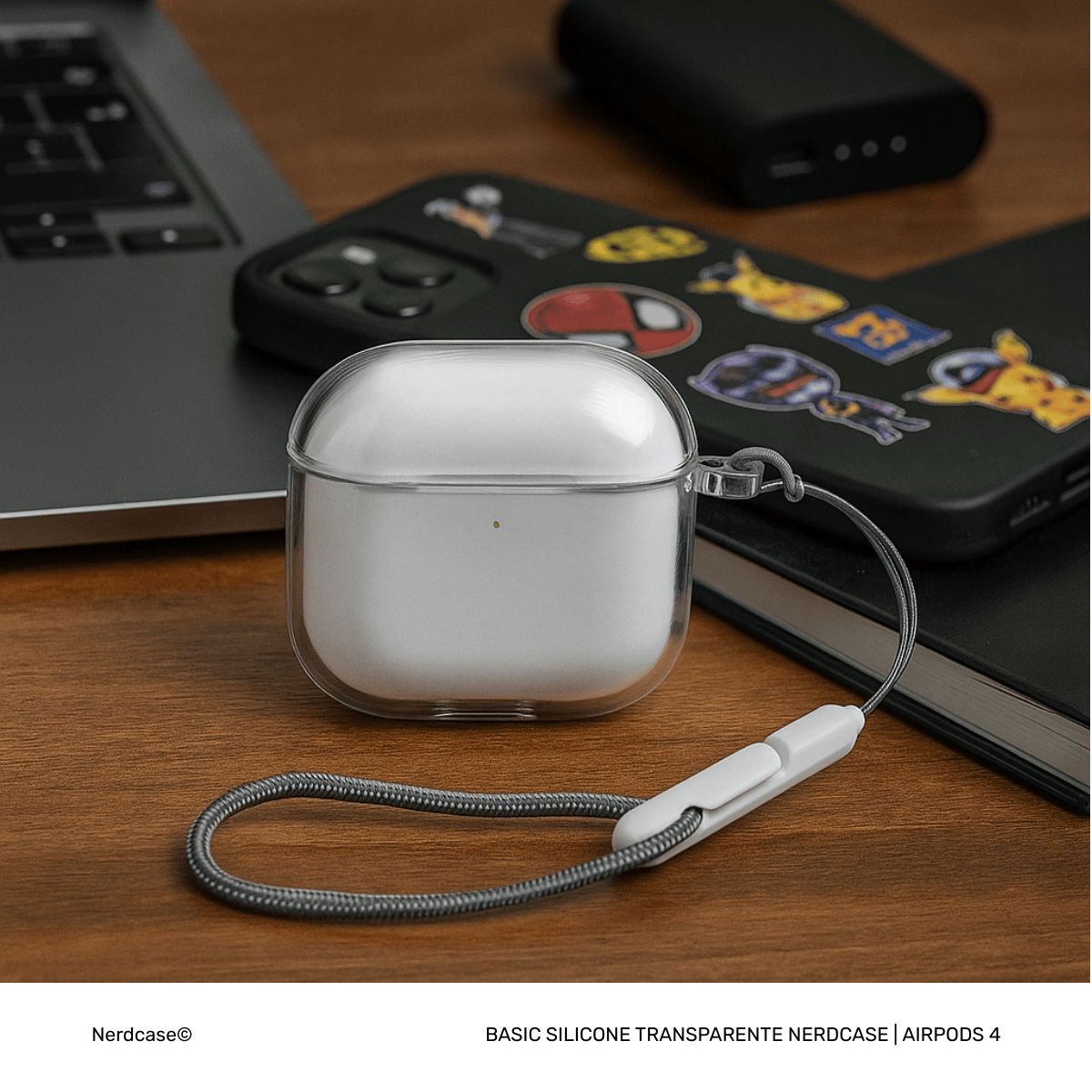 Case Silicone Transparente para AirPods 4