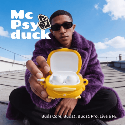 Capa Protetora Nerdcase para Samsung Galaxy Buds 2, Core, FE, Live e Pro, Silicone, Mc Psyduck