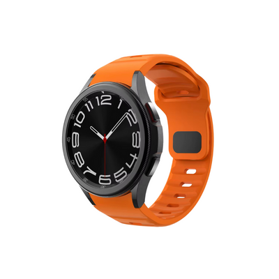 Pulseira 22mm entre Pinos para Samsung Galaxy Watch, Silicone, Laranja