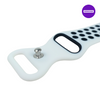 NERDCASE, Pulseira NK Silicone, Compatível com Galaxy Watch 44mm/45mm/47mm, Pino 22 Branco/Preto