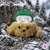 Kit Limpador para Fones e Capa de Pelúcia Nerdcase para AirPods 4, Cachorro Beanie Brown