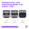 Capa Protetora Nerdcase para Samsung Galaxy Buds 3, Buds 3 Pro, Buds3 Fe, Nigiri Sushi