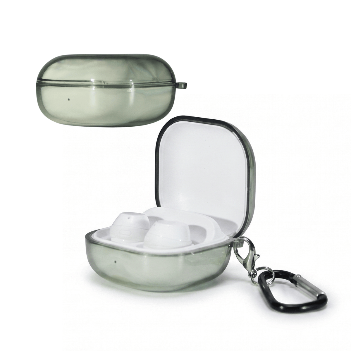 Capa Protetora Nerdcase para Samsung Galaxy Buds 2, Core, FE, Live e Pro, Silicone, Verde Transparente