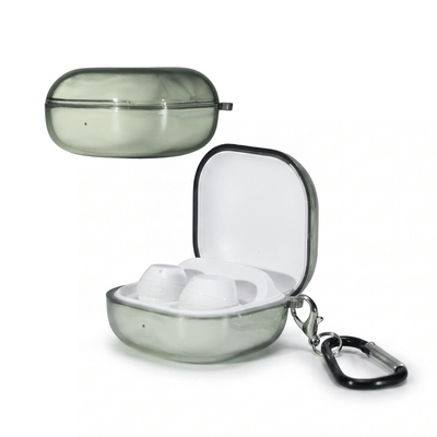 Capa Protetora Nerdcase para Samsung Galaxy Buds 2, Core, FE, Live e Pro, Silicone, Verde Transparente