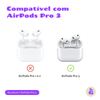 apa Protetora Nerdcase para AirPods Pro 3, Formato de Bumbum