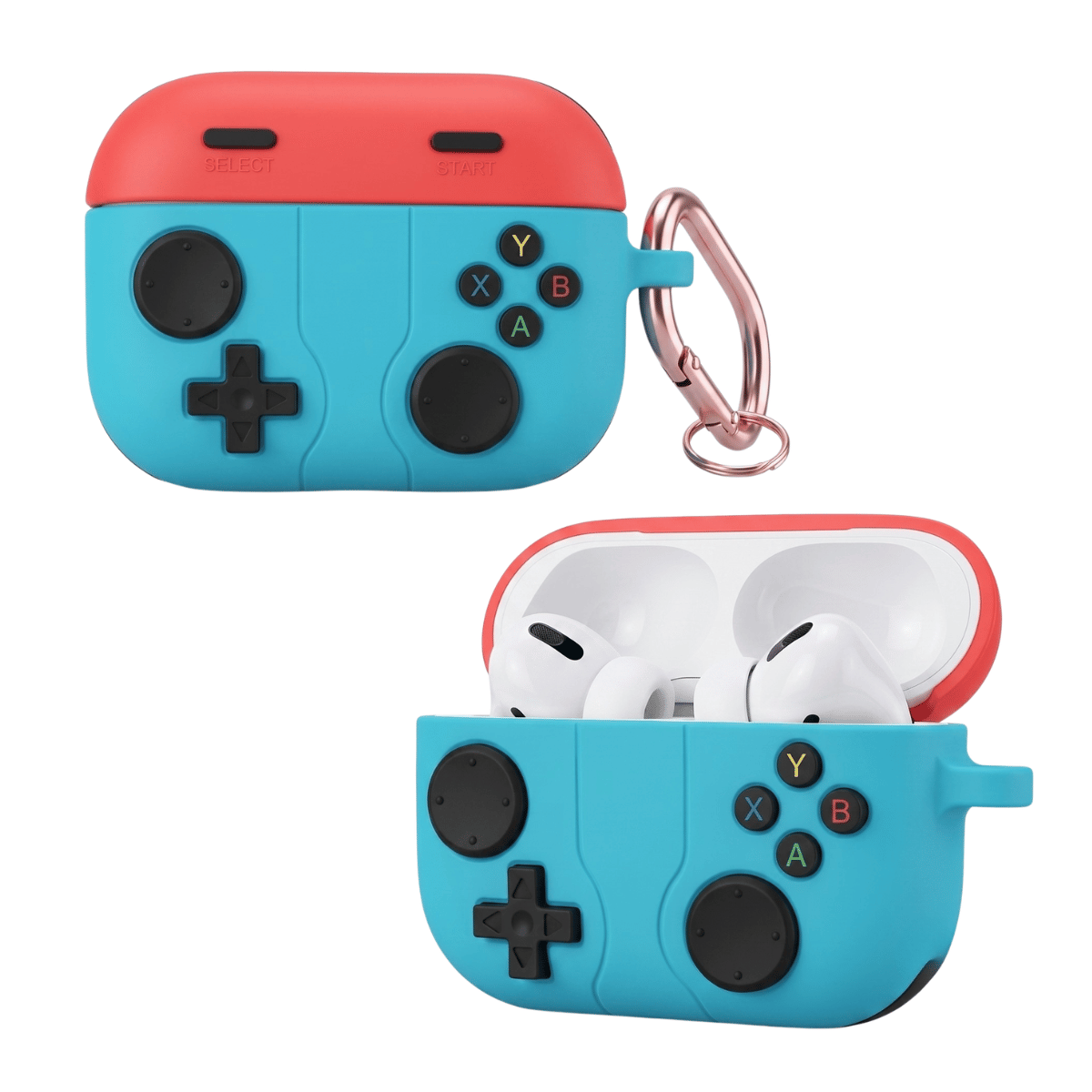Capa Protetora de Silicone Nerdcase para AirPods Pro 3, Controle Gamer Azul