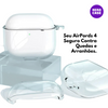 Kit Caneta de Limpeza e Capa Protetora Nerdcase Compatível com AirPods 4, Silicone Flexível, Transparente
